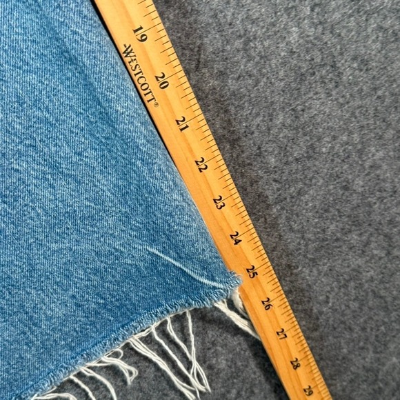 Citizens of Humanity Ayla Wide Leg Crop Jeans Distressed Frayed Hem Denim Sz 28 - Picture 12 of 13